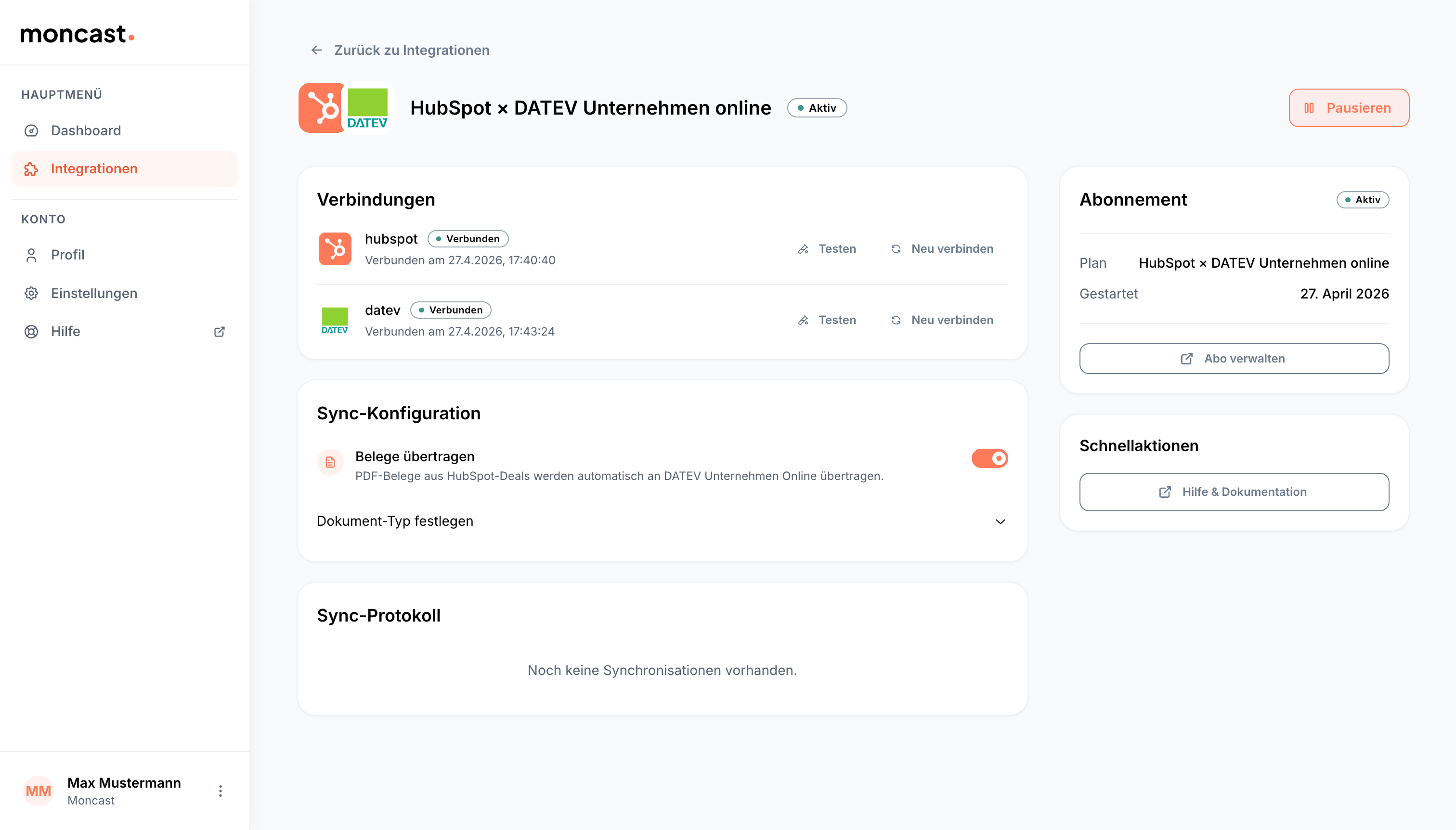 Übertragungen steuern und überwachen