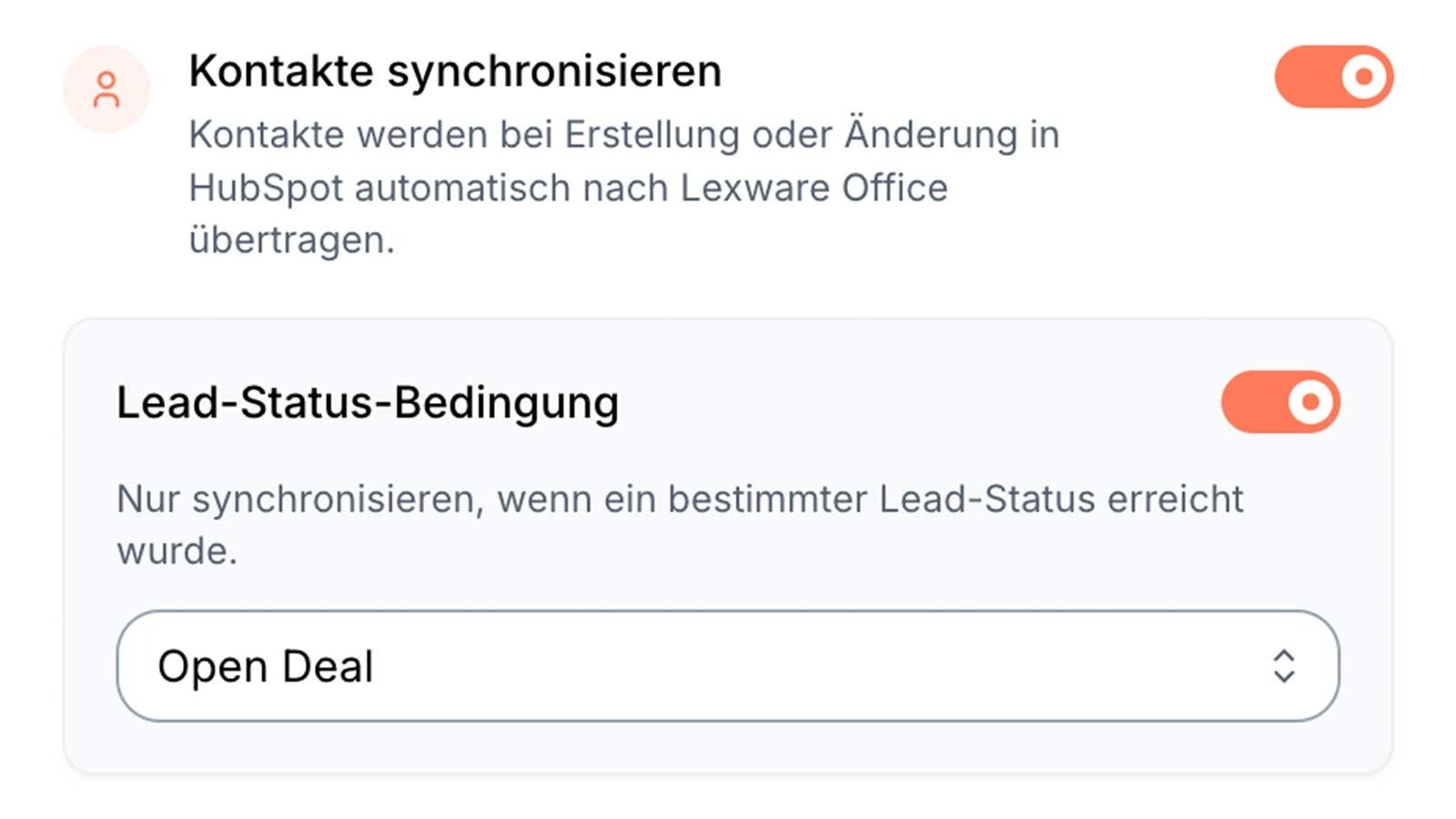Live-Synchronisation von Kontakten
