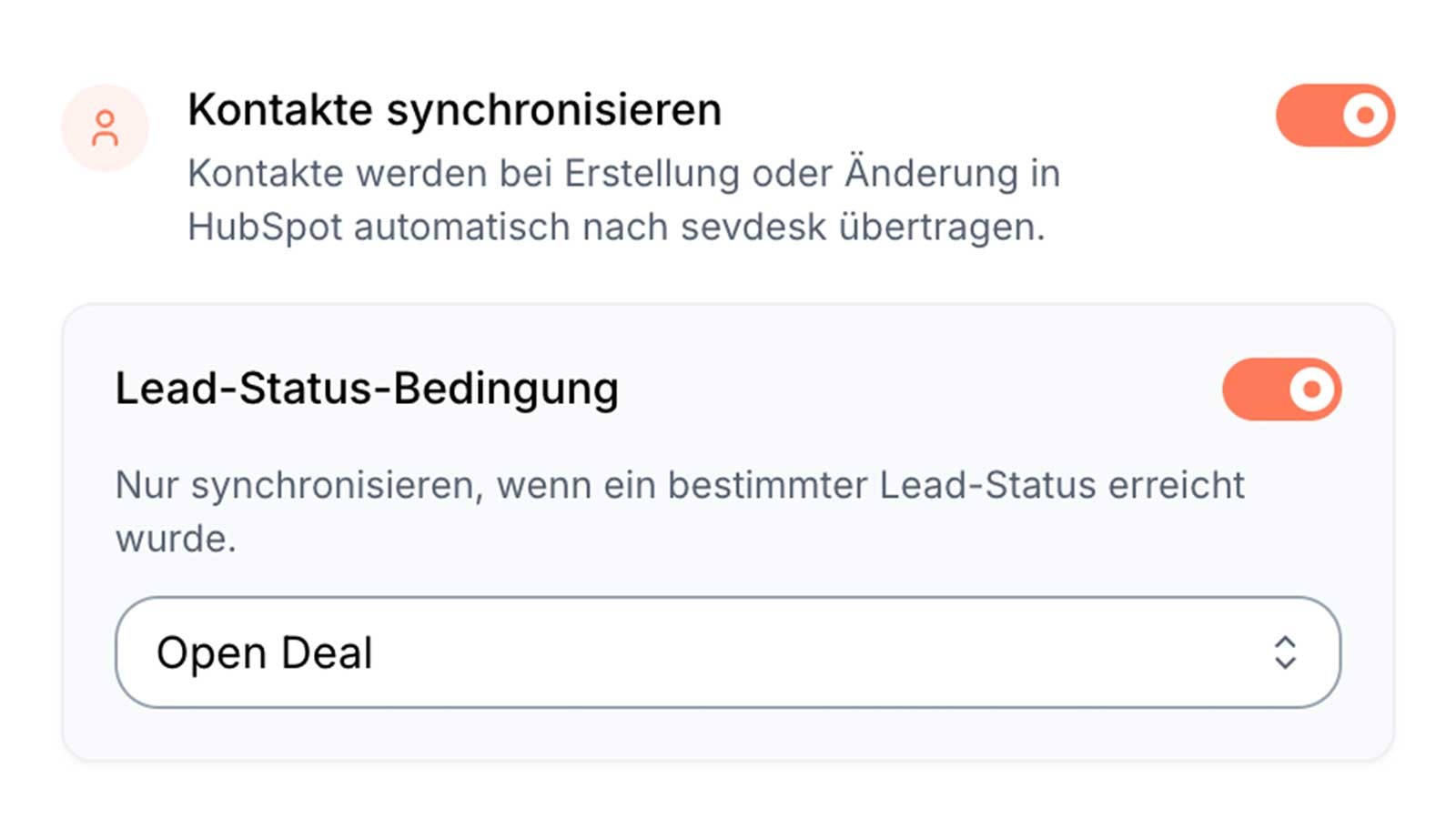 Live-Synchronisation von Kontakten